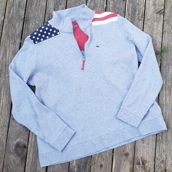 Vineyard Vines Sweaters - Vineyard Vines L American Flag Shep Sweater